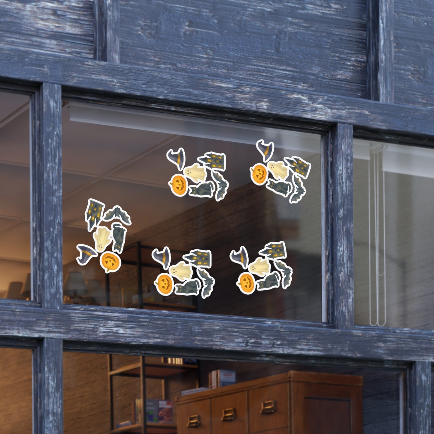 Watercolor Halloween Vinyl Window Stickers