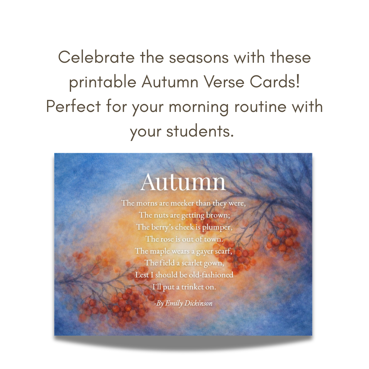 Autumn Poem Cards Pack