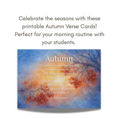 Autumn Poem Cards Pack