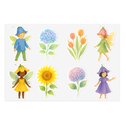 Flower Fairy Vinyl Window Stickers