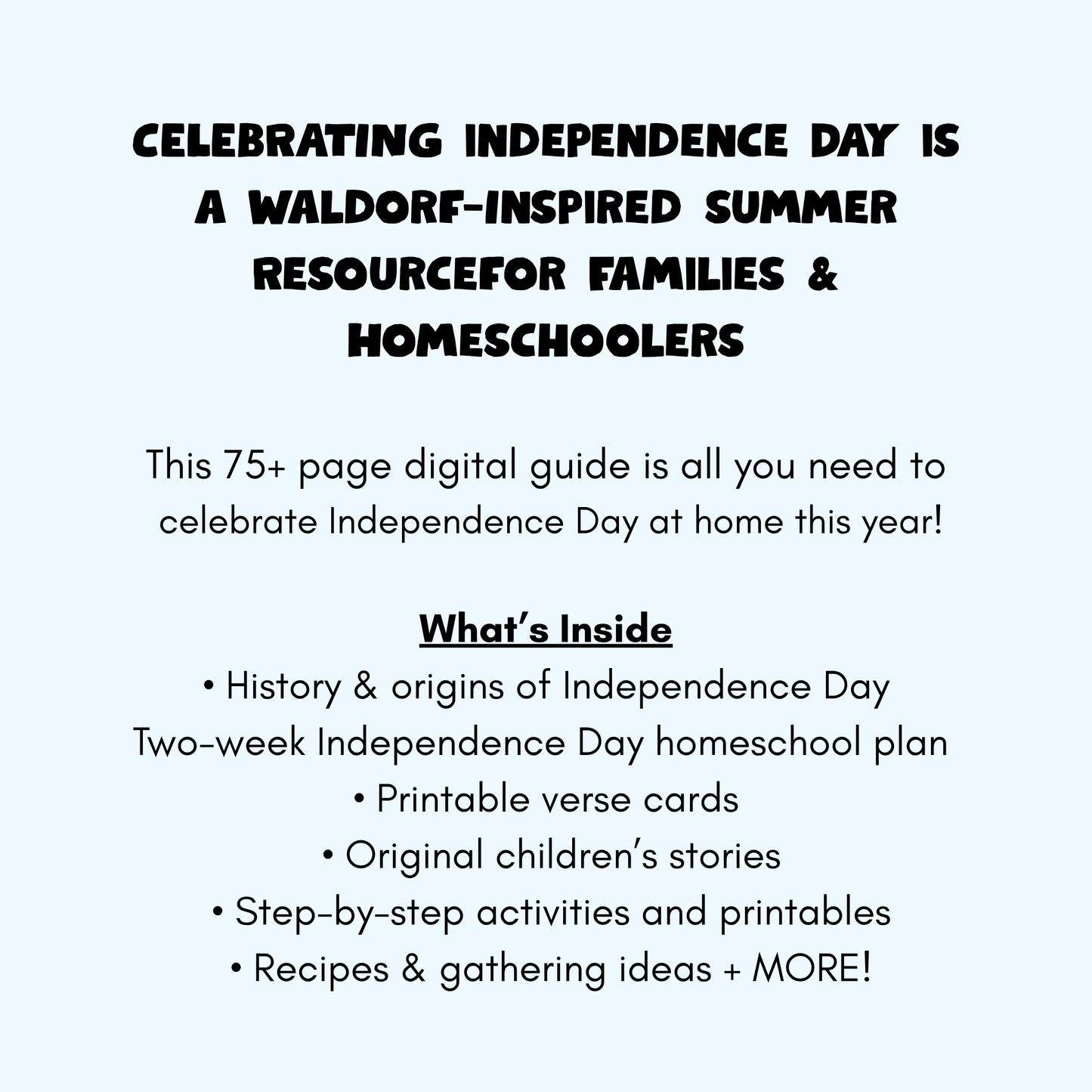 Independence Day Unit Study