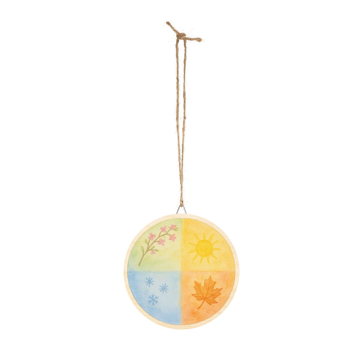 Waldorf Four Seasons Round Wood Sign