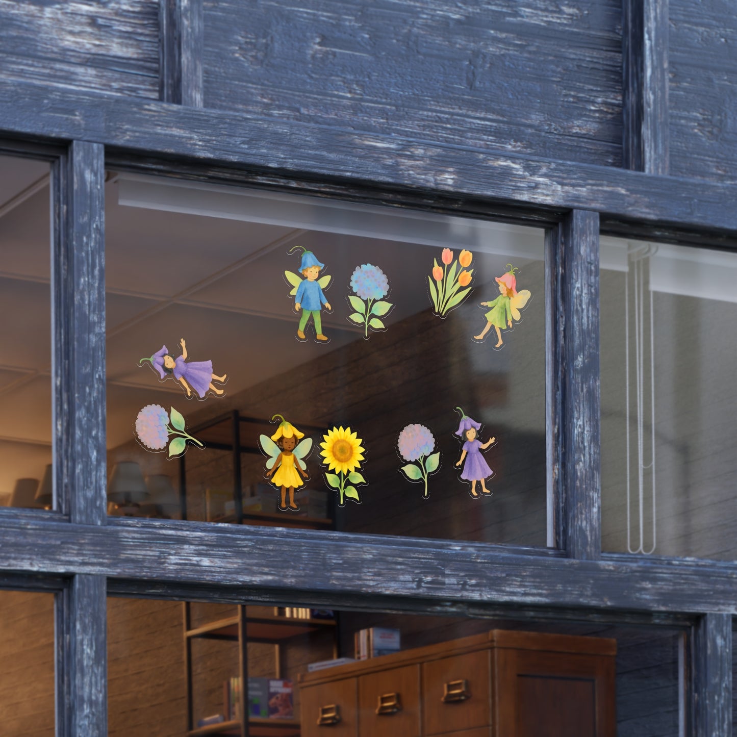 Flower Fairy Vinyl Window Stickers