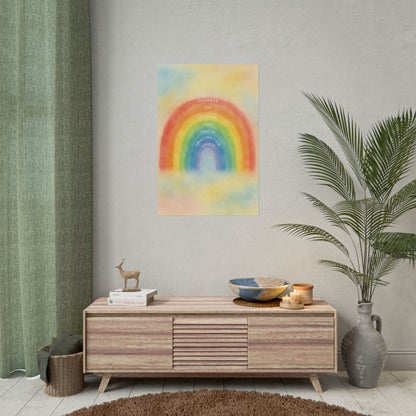 Colors of Character Rainbow Watercolor Poster