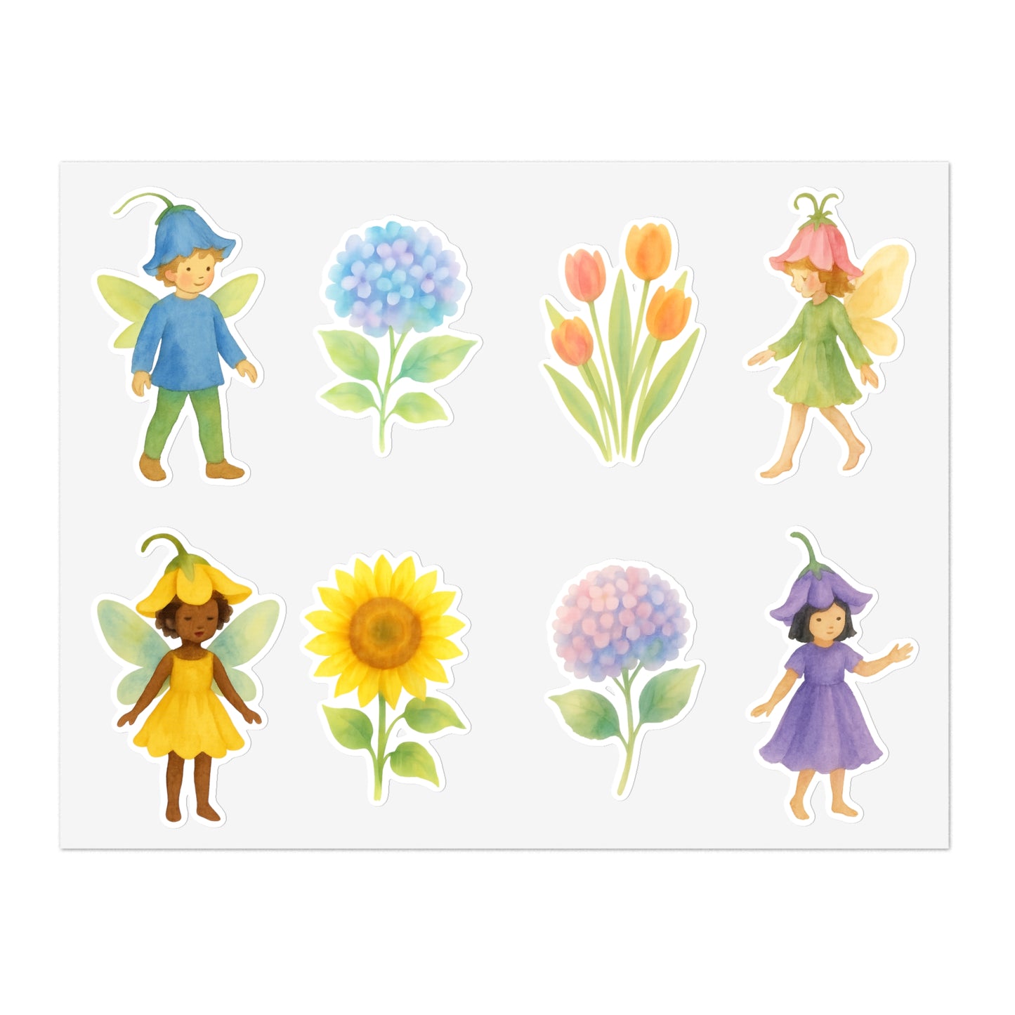 Flower Fairy Vinyl Window Stickers