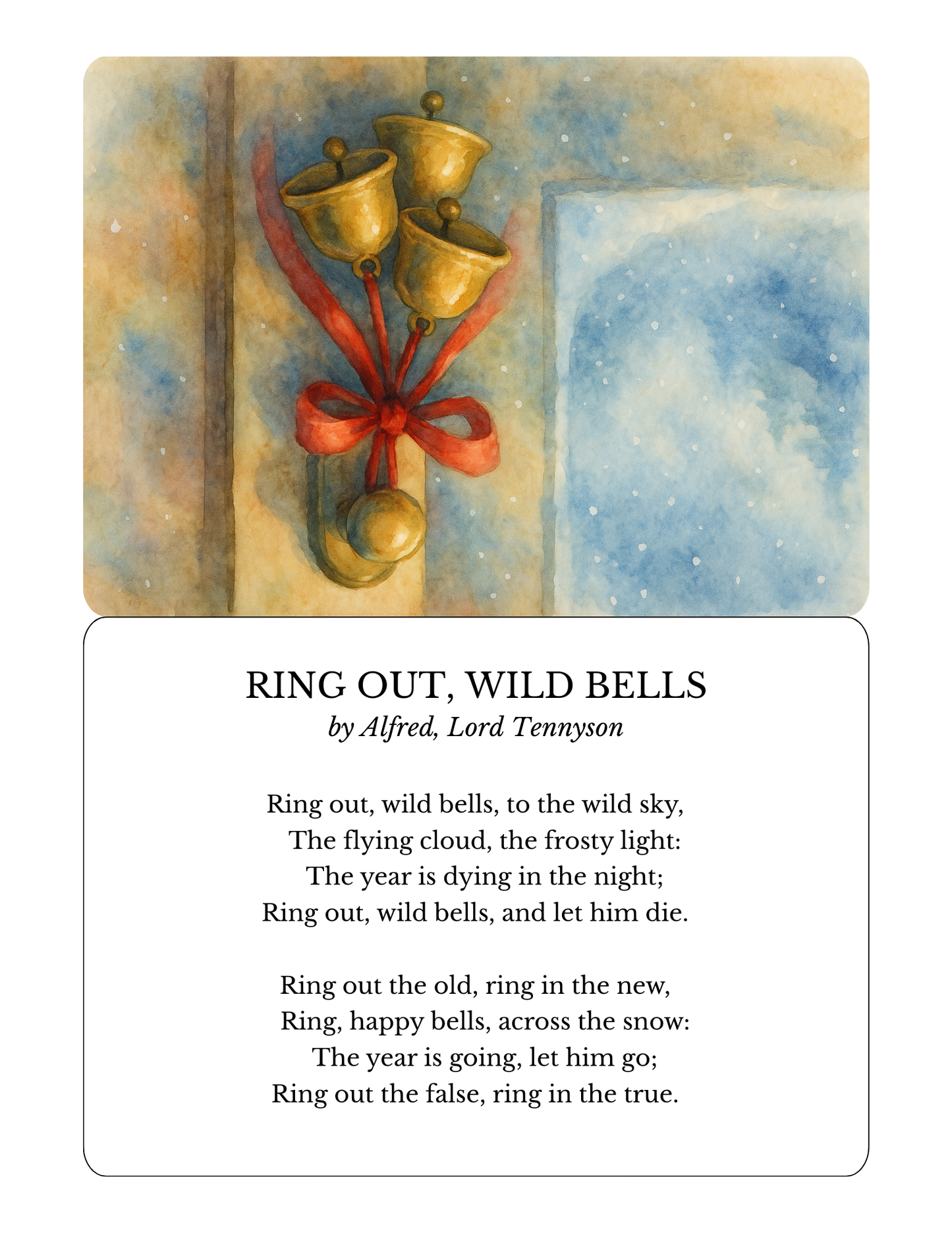 Winter Verse Cards | Set of 20 Digital Prints