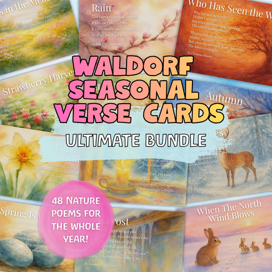 Waldorf Seasonal Verse Cards Bundle | 48 Nature Poems (Digital Download)