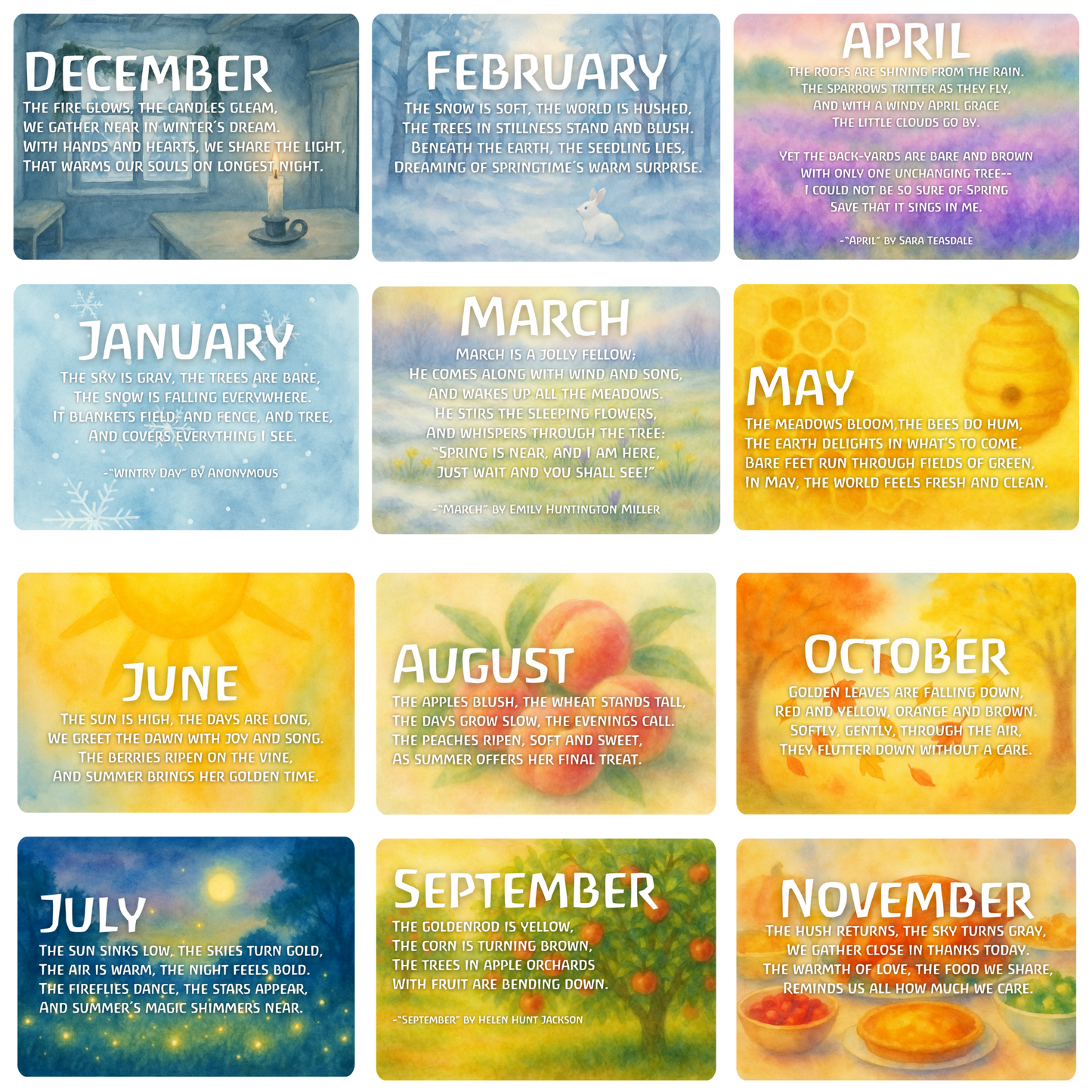 Seasonal Verse Cards – Waldorf-Inspired Seasonal Verses (Printable PDF)